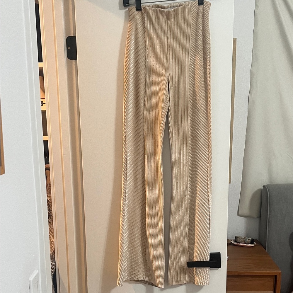 Free People Cream Flare Pants